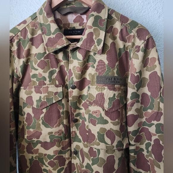 Rag And Bone Camo Flight Shirt Jacket - Picture 3 of 15